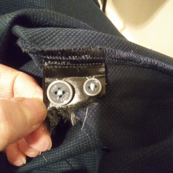 Ted Baker London Button Down Navy & White Short Sleeved Shirt - Picture 6 of 7